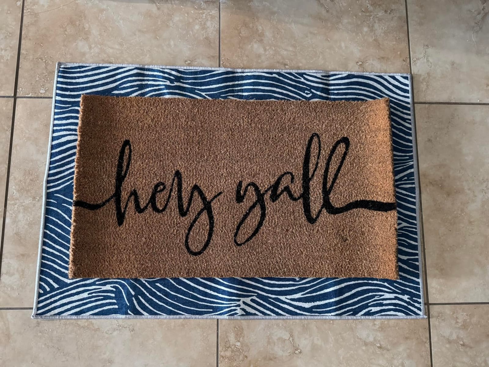 Barnyard Designs Natural Coco Coir Non-Slip Doormat (17x30, Border) | Heavy-Duty Welcome Mat with Rug-Grip Backing for Front Door, Covered Porch or Entryway, Indoor Outdoor Sheltered Entrance customer photo 1