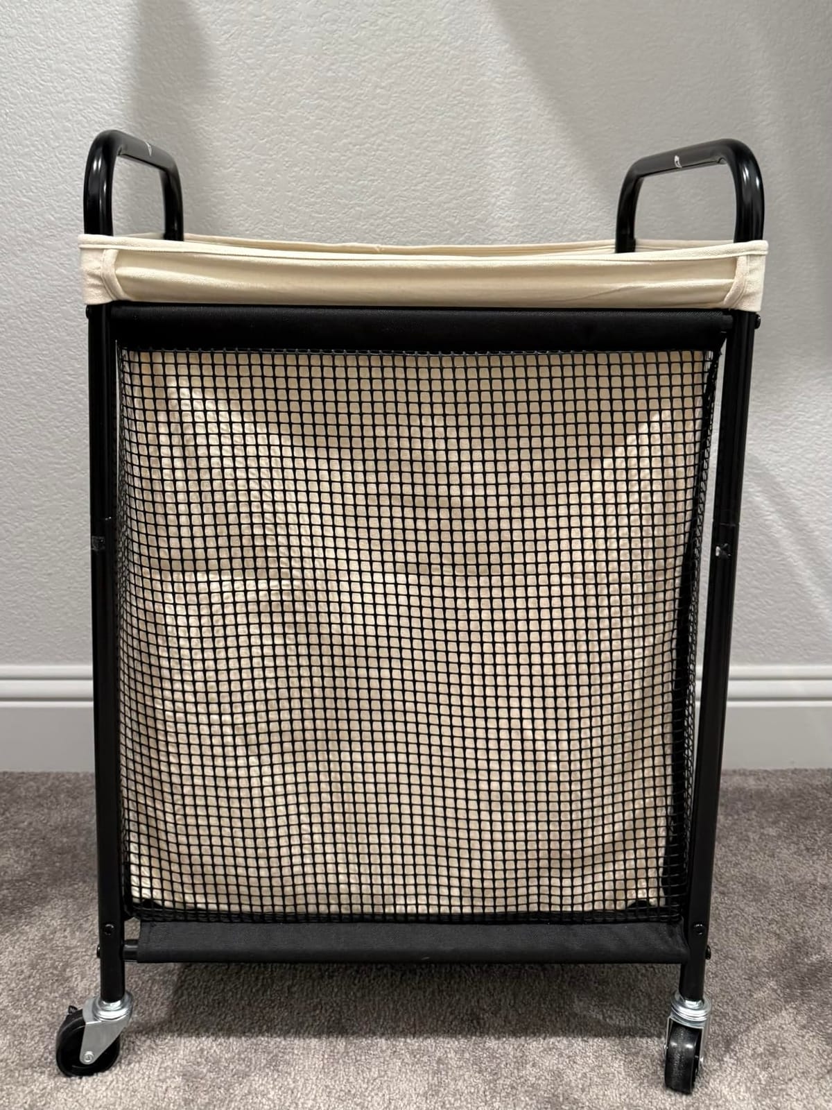 STO STO Laundry Hamper 3 Section, 120L Rolling Laundry Sorter Cart with Removable and Washable Liner Bag, Clothes Hamper with Wheels and Metal Handle for Laundry Room and Bedroom customer photo 2