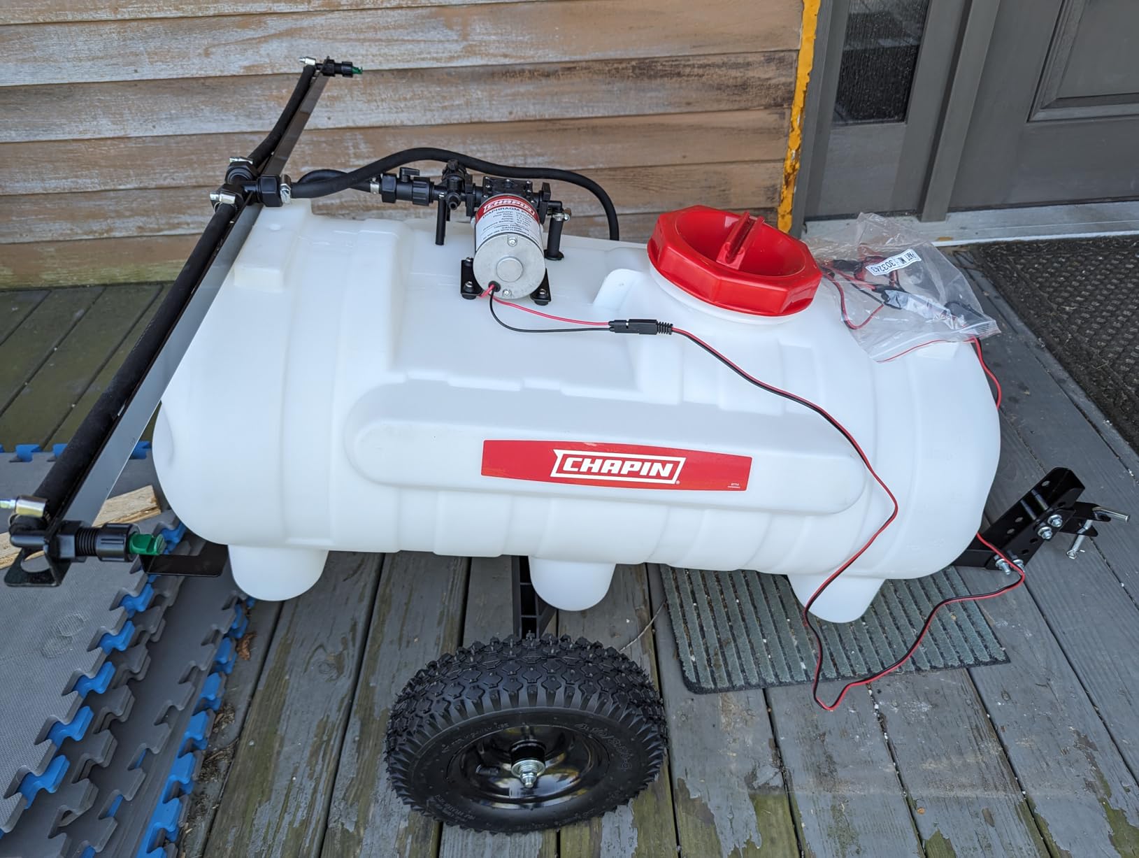 Chapin 97664 15-Gallon Tow-Behind 2.5GPM/12V EZ Mount Deluxe Multi-Purpose ATV/UTV Tank Sprayer customer photo 1