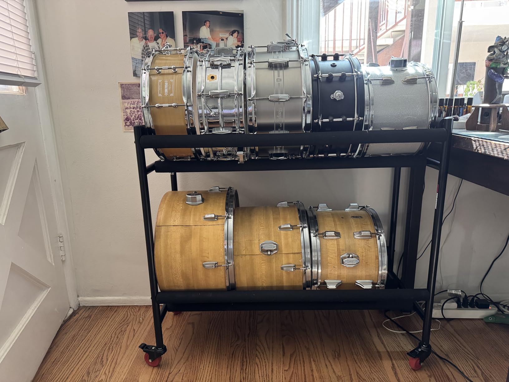 Gator Frameworks 2-Tier Snare Drum Rack, Holds 10 Snares (GFW-SDRACK-T2) customer photo 1