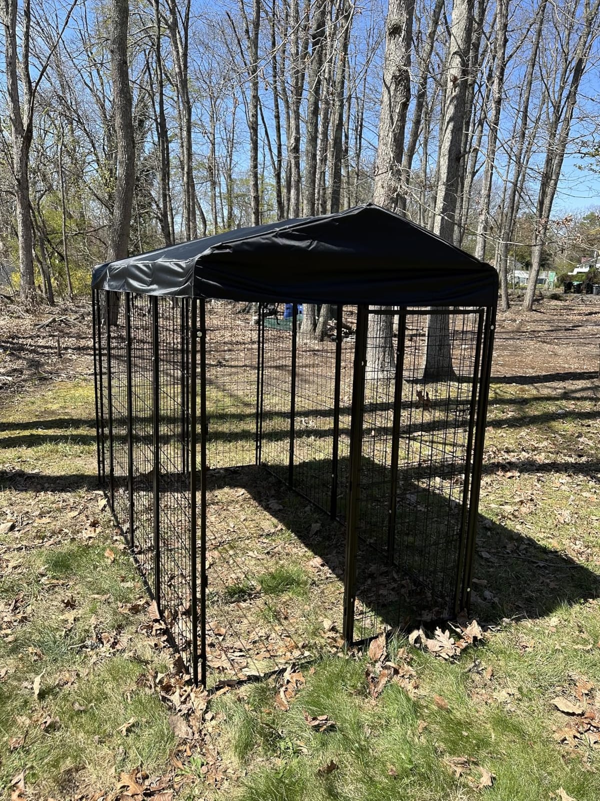 Dog Kennel Outside with Roof, 8'x6'x4' Outdoor Dog Kennel customer photo 2