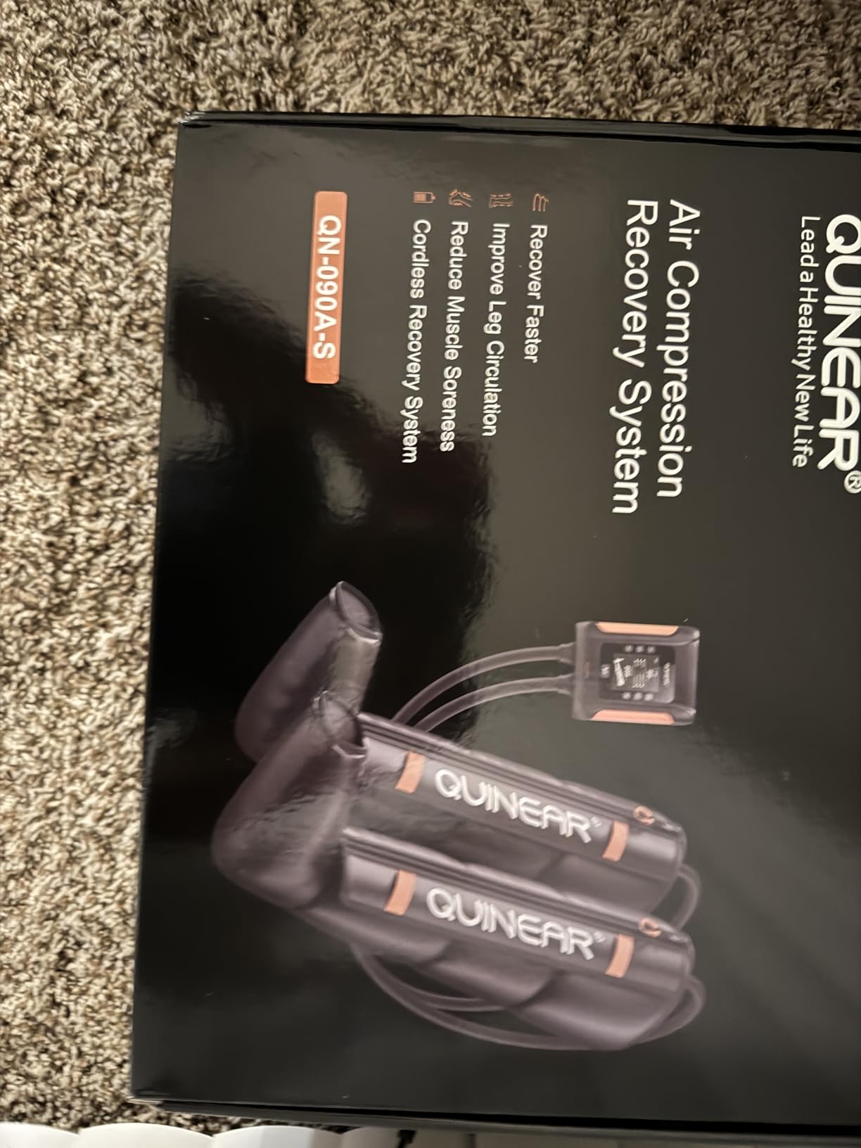 QUINEAR Professional Leg Recovery System Cordless Air Compression Boots (Medium) customer photo 2