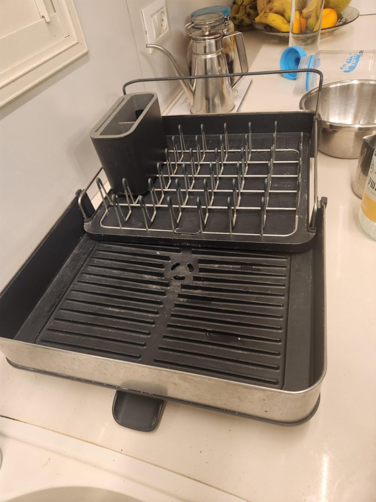 Joseph Joseph Extend Max Steel Expanding Dish Drying Rack, High Capacity for Large Items, Cutlery and Knife Holder, Swivel Draining Spout, Stainless Steel customer photo 1