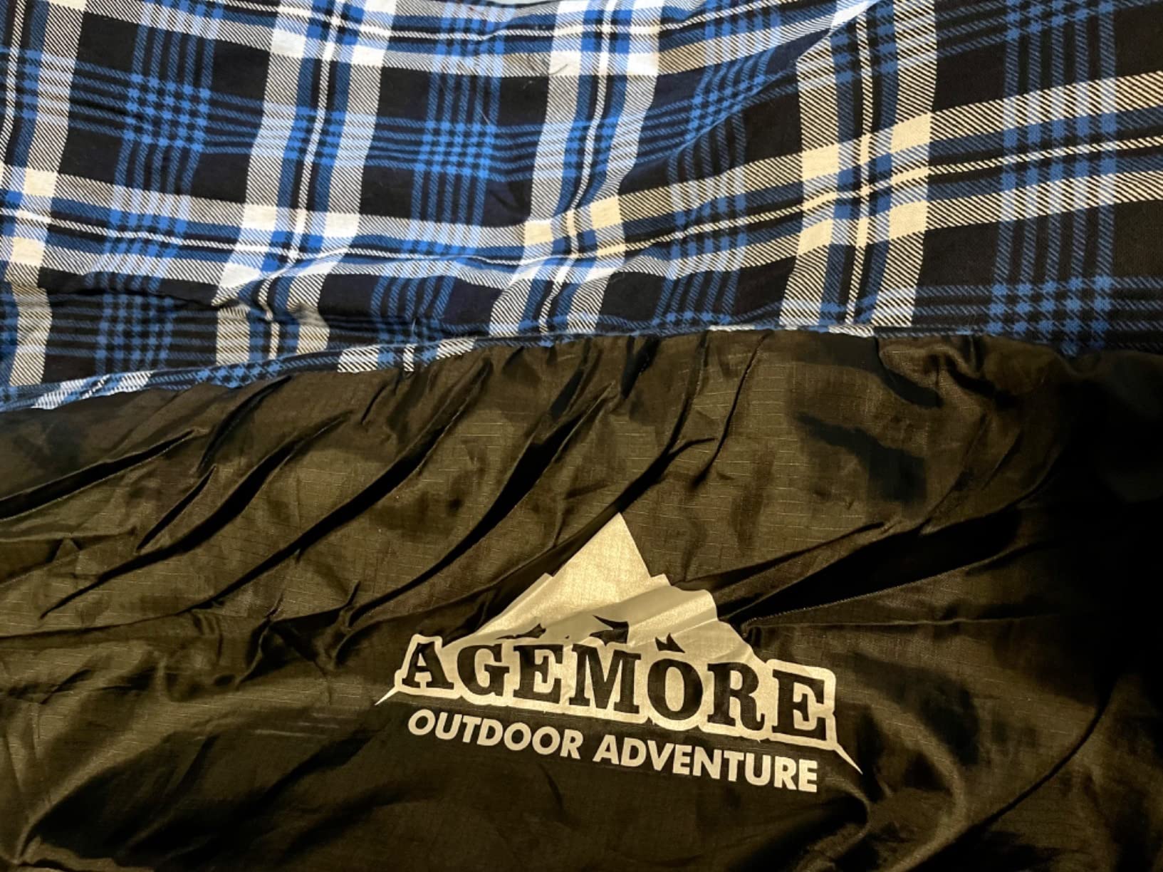 Cotton Flannel Double Sleeping Bag for Camping, Backpacking Or Hiking. Queen Size 2 Person Waterproof Sleeping Bag for Adults Or Teens. Lightweight with Compression Sack customer photo 2