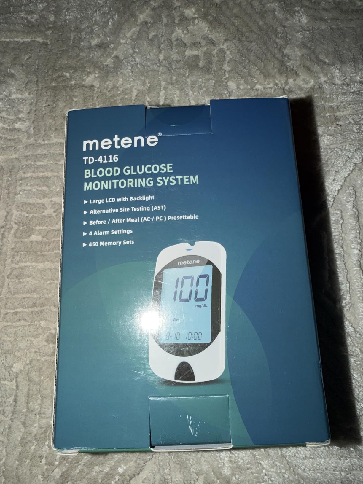 Metene TD-4116 Blood Glucose Monitor Kit, 150 Glucometer Strips, No Coding | 150 Lancets & Control Solution & Lancing Device, Blood Sugar Monitor Large Display, Blood Sugar Test Kit for Home Use customer photo 1
