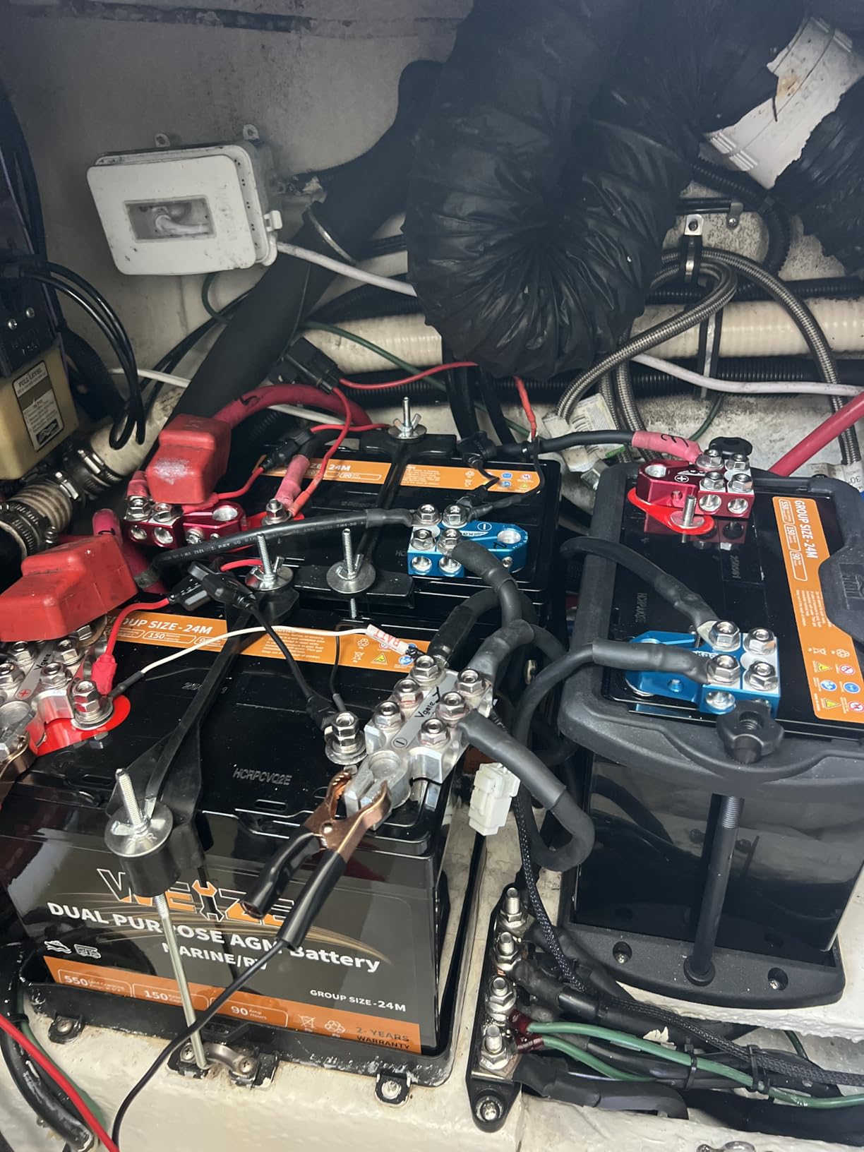 Weize Dual Purpose AGM Battery BCI Group 24M, Starter & Deep Cycle 150RC 550CCA 12V 90AH Sealed Marine & RV Battery customer photo 2