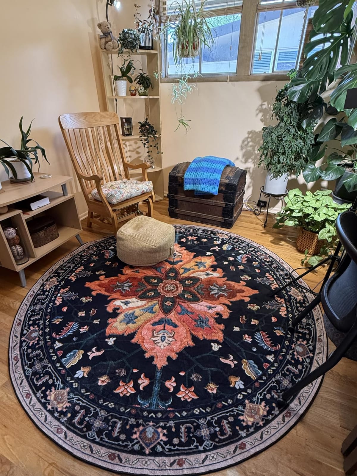 RELEANY Washable Area Rug, Small 2'x3', Brick/Brown/Green customer photo 1