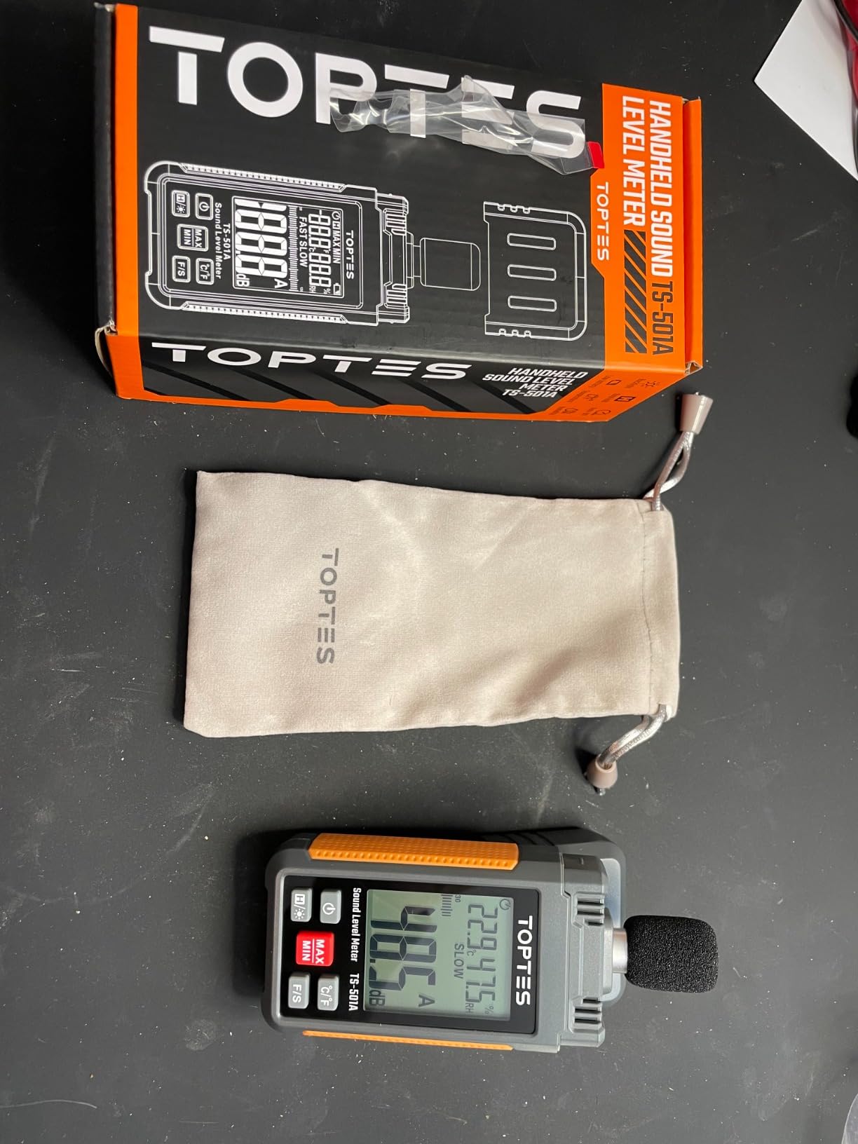 TopTes Decibel Meter, TS-501A Sound Level Meter with 2.25