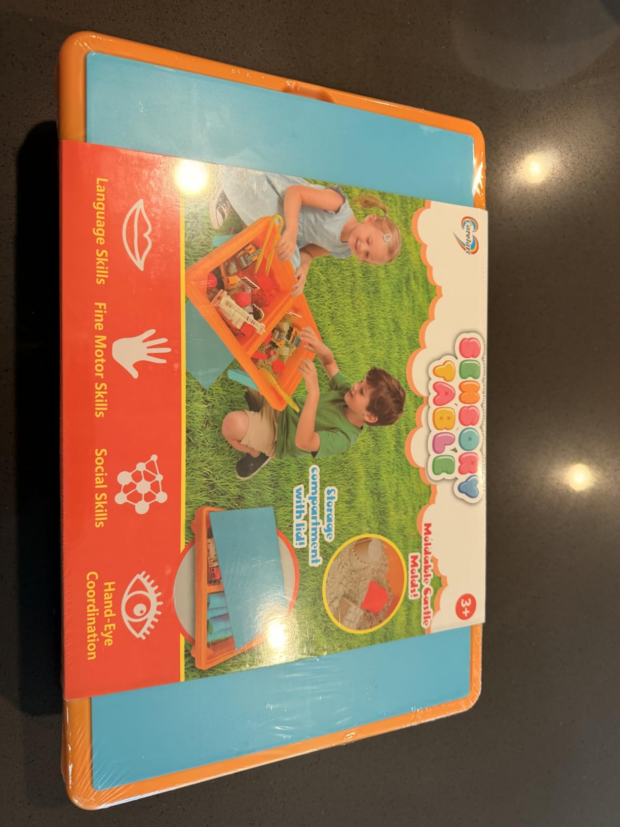 Carolart Ocean Sensory Table, Sand Table, Standing Sensory Bin | Activity Table, indoor outdoor sand kit for sensory play, ocean toys and water table for boys and girls ages 3+ customer photo 2