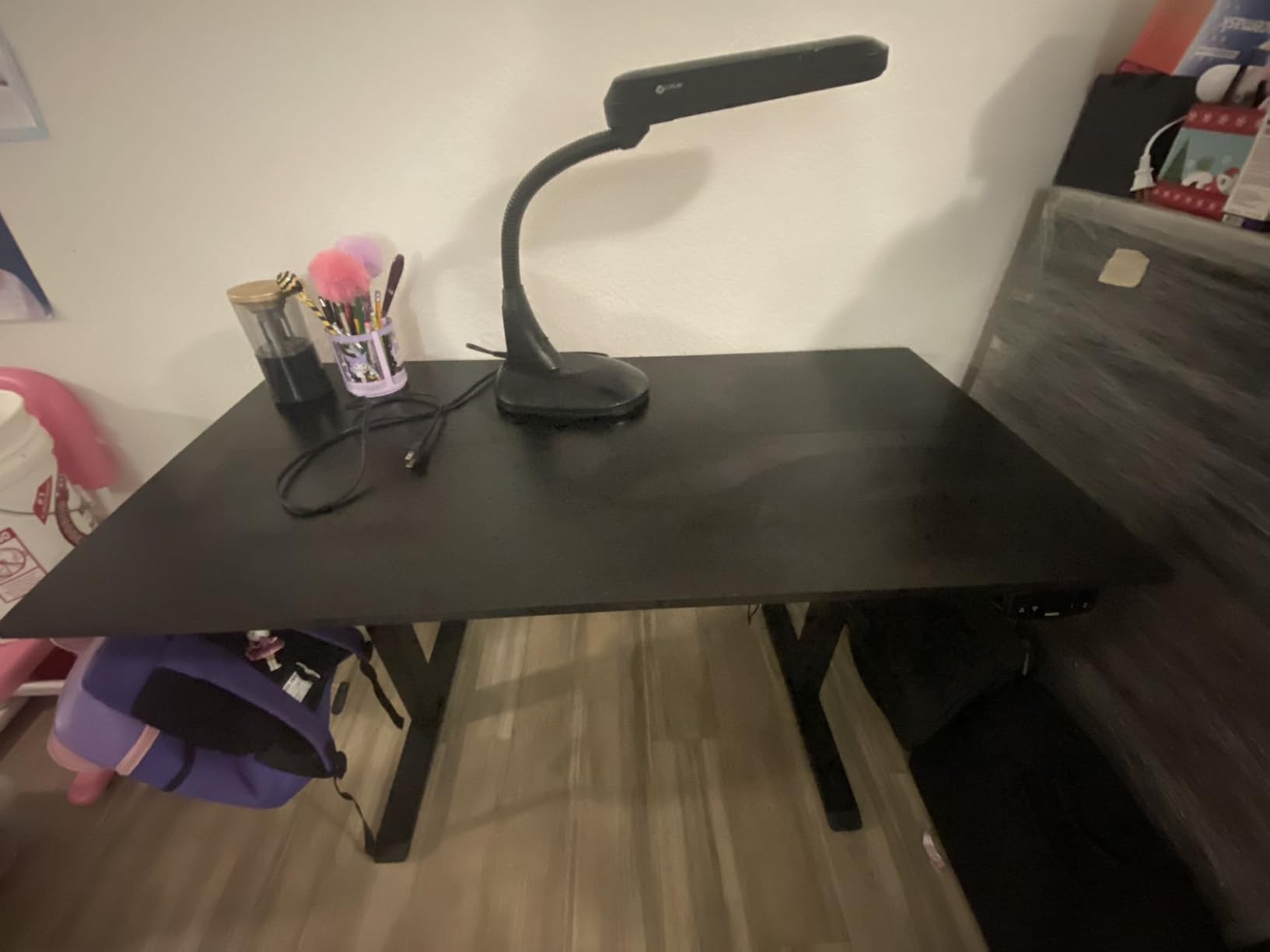 Agilestic 48*24 Inch Height Adjustable Electric Standing Desk, Rustic Brown customer photo 2