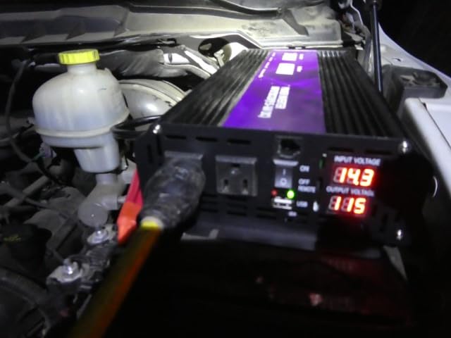 3000W Power Inverter 12V DC to 110V/120V AC Converter, 6000W Peak, LCD Display & Remote Control, Dual AC Outlets & 3.4A USB Port for RV, Truck, Solar System, Emergency Backup, Camping & Off-Grid Power customer photo 2