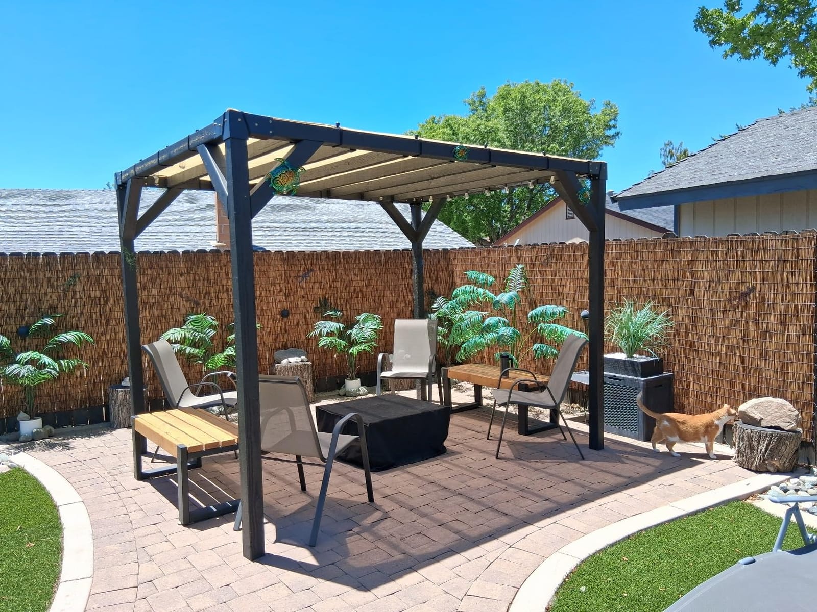 Barydat 3 Pcs 4 x 16.4 ft Reed Fence Roller | Privacy Patio Screen Decorative Fences Reed Screen Curtain for Garden Backyard Patio Balconies customer photo 1