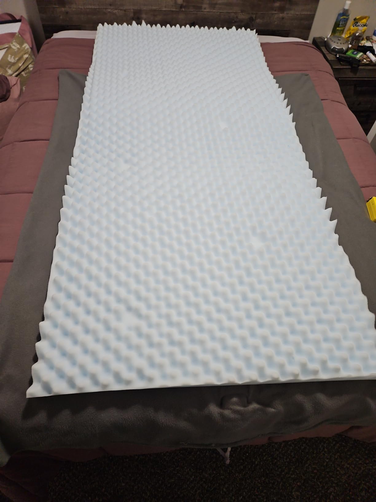 Airflow Foam Mattress Topper, Egg Crate Foam Pad, Hospital Mattress Pad and Bed Topper for Support, Pressure Relief and Weight Distribution, Hospital Size Mattress, 2x33x72 Made in USA by Foam Global customer photo 2