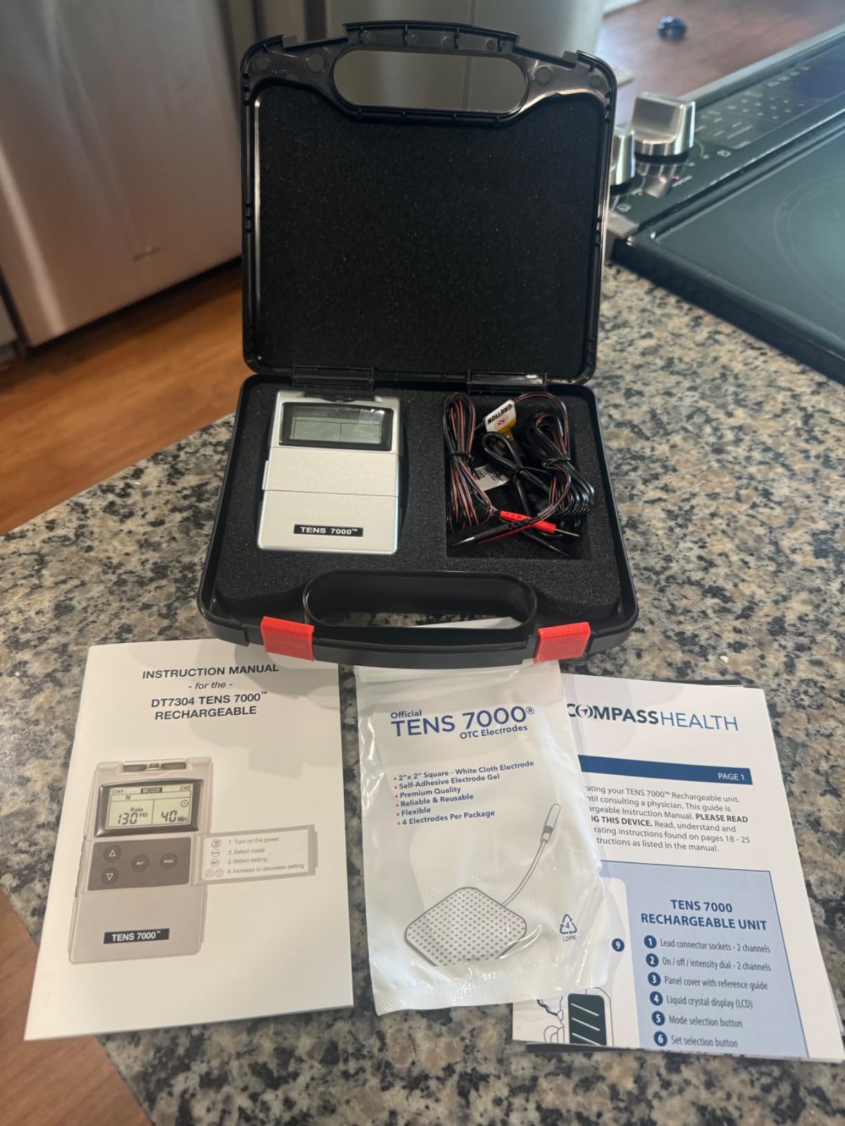 TENS 7000 Rechargeable Tens Unit Muscle Stimulator, Back Pain Relief, 4 Electrodes/Unit Pads customer photo 2