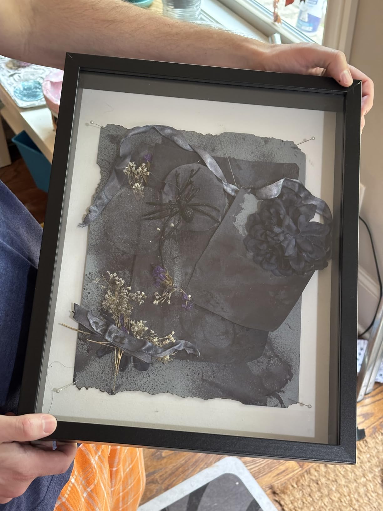 Americanflat 16x20 Shadow Box Frame with Polished Plexiglass - Silhouette Collection - Large Shadow Box Display Case for Tabletop and Wall Display - Black with Soft Felt Back customer photo 2