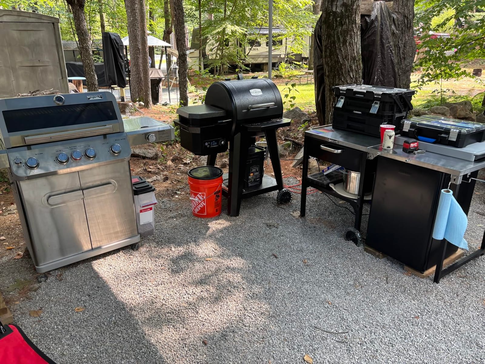 Cuisinart Prep ‘n Cook Outdoor Table and Grill Stand, Stainless Steel Folding Table with Wheels, 48” x 24” Prep Station for Home BBQ, Tailgates, Cookouts customer photo 1