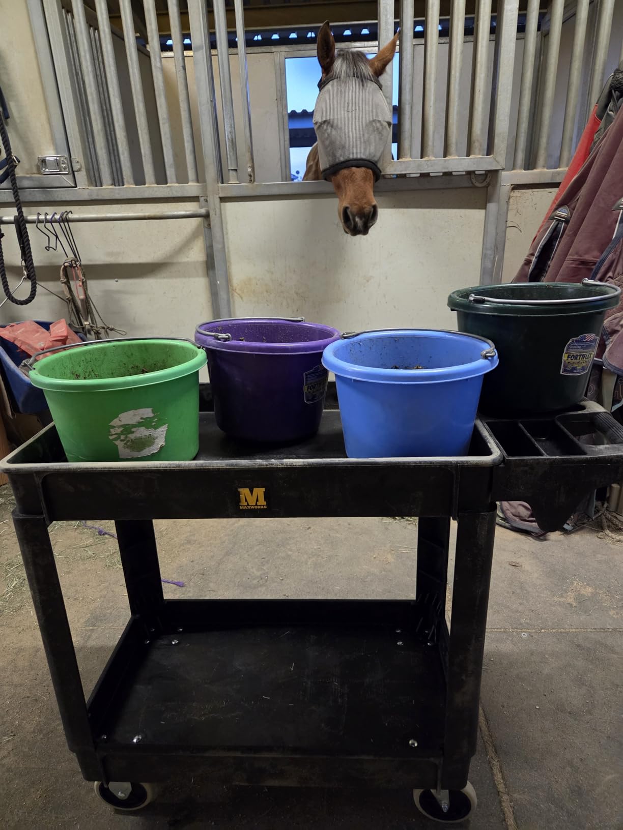 MaxWorks 2-Tier Heavy-Duty Utility Service Cart 500 lb Capacity 46 x 25.5 x 33.5 with 5 Swivel Casters (80858) customer photo 2