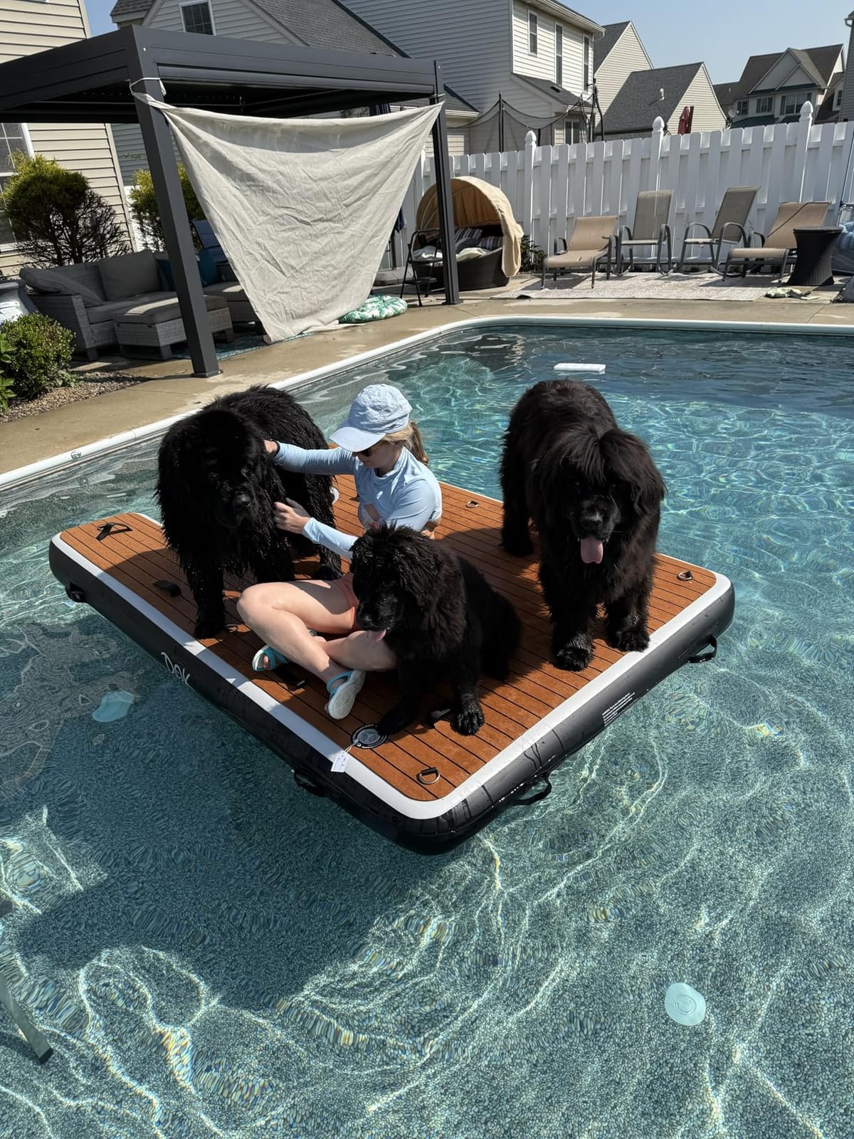 DOK Party-DOK Inflatable Dock Platform: Safe & Easy Water Access; Floating Non-Slip EVA Foam with Water Ramp for Pool, Dock, & Lake | Military Grade & High Visibility customer photo 1
