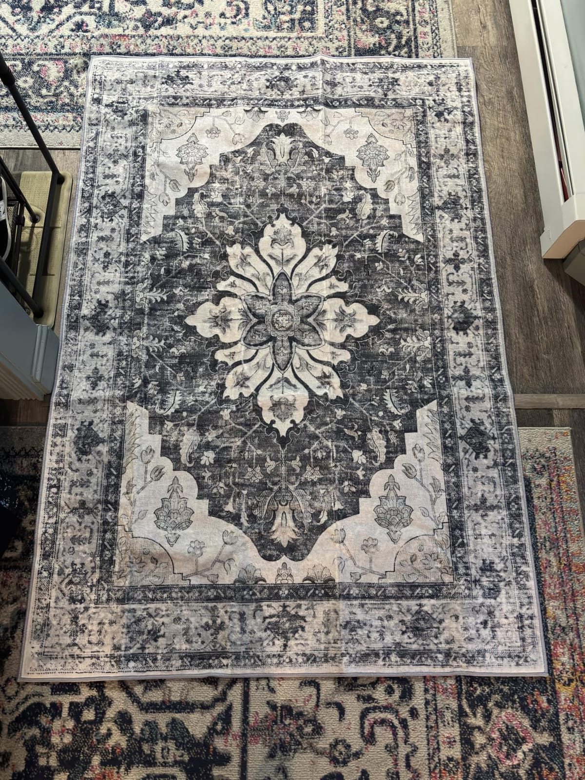 RELEANY Washable Area Rug, Runner 2'x8', Brick/Brown/Green | Non-Slip, Water Repellent, Pet Friendly, Easy to Clean, Vintage Floral Boho Decor for Kitchen Hallway Bedroom Laundry customer photo 1