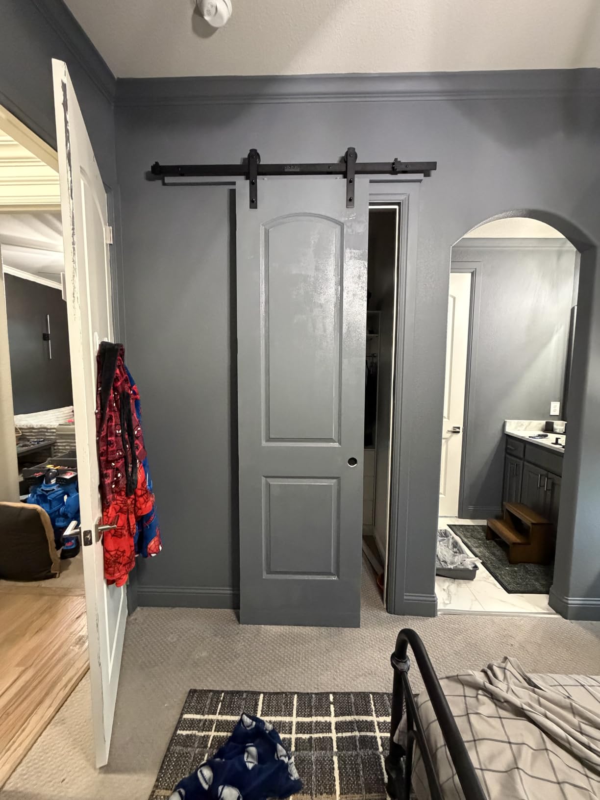 6.6FT Barn Door Hardware Kit with 2 Handles and Adjustable Floor Guide | DOOR NOT INCLUDED, Fit 36-40'' Wide Door Panel, Smoothly and Quietly Use, Fit for Bedroom/Kitchen/Puertas Para Closet customer photo 1