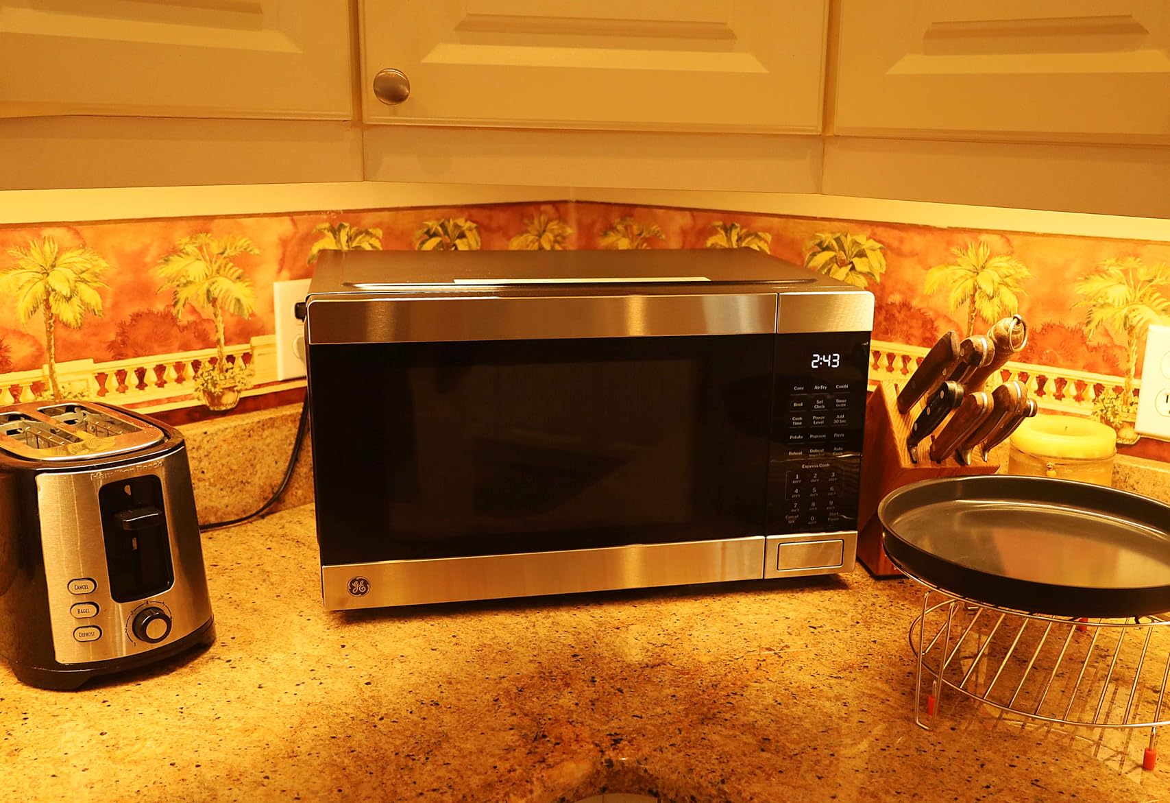 GE GCST10A1WSS Countertop Microwave Oven (Stainless Steel) | Combines Microwave, Air Fry, Convection, and Broil, Child Lock Technology, 4 Convenience Cook Settings customer photo 2