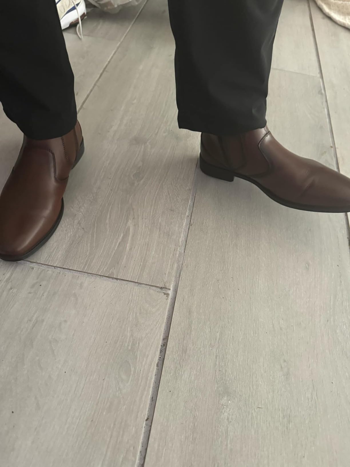 Chelsea Boots Men - Genuine Leather, Side Zipper, Casual Slip-On Ankle Boots customer photo 1