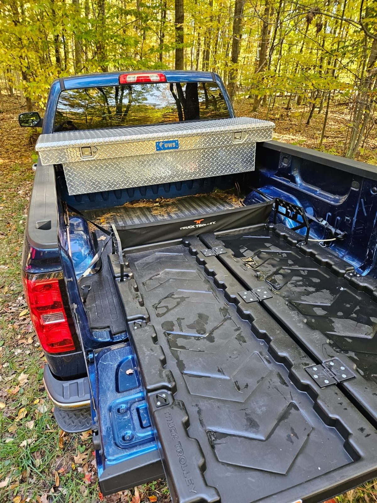 Truck Trolley Lightweight Truckbed Trolley System fits Any Full Size Pickup with D-Loops | 300 lbs Weight Rating | Easy Installation | Collapsible | L 62.5