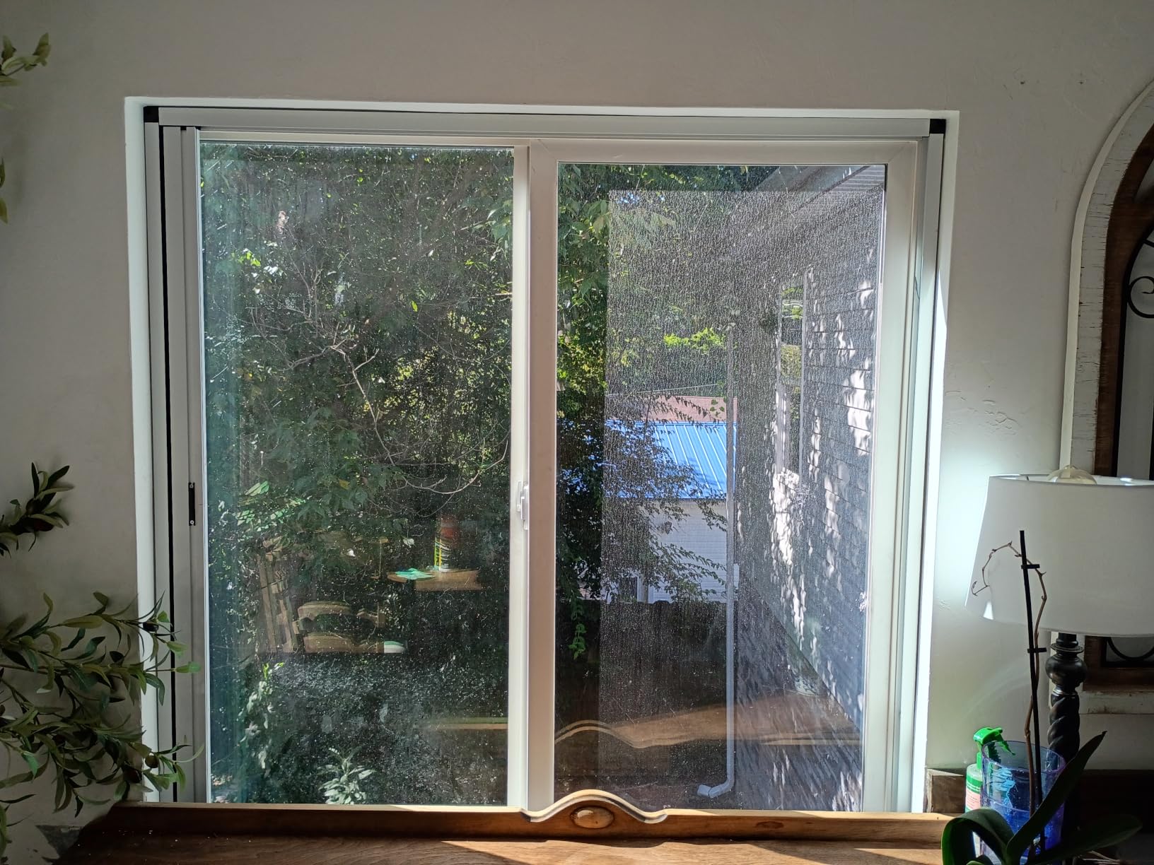 Customize Size No-Drilling Retractable Window Screen, Folding Window with Aluminum Frame and Durable Mesh, Keeps Bugs Out, for Window & Patio (Black) customer photo 1