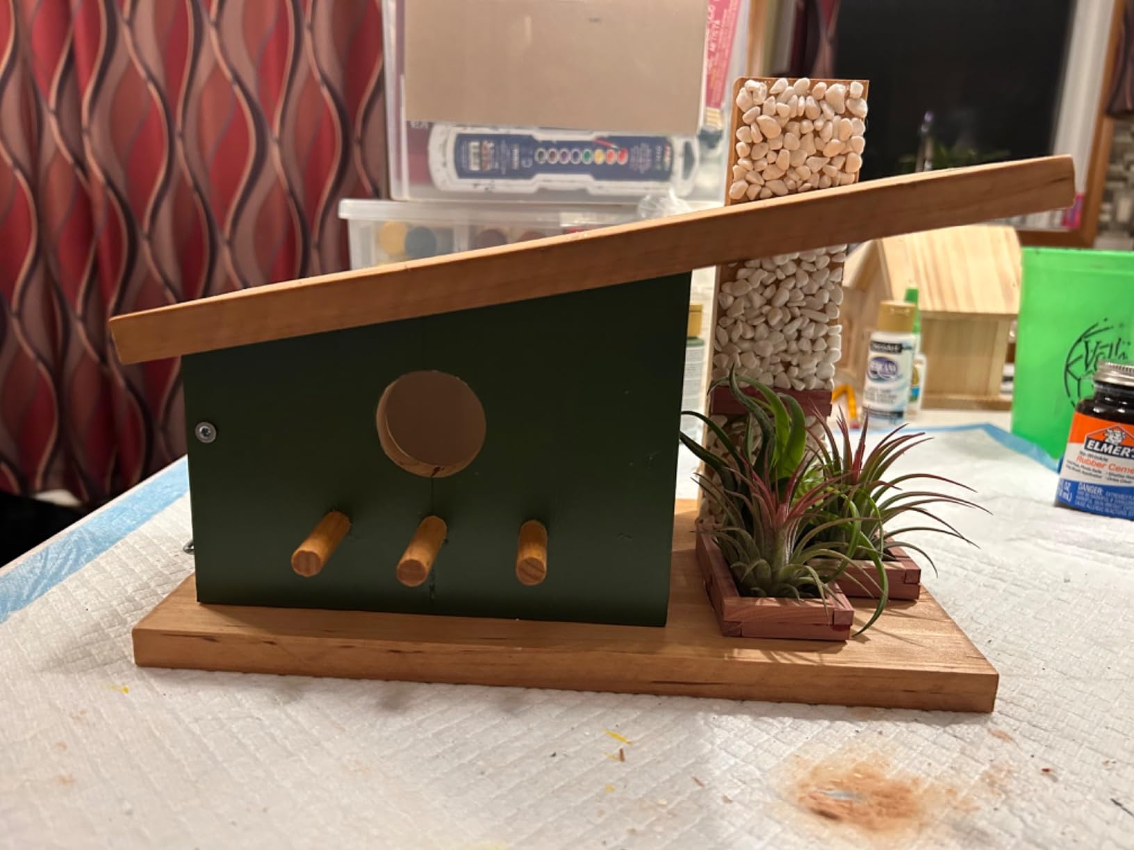 Sparkjump Modern Birdhouse Woodworking Kit | Complete DIY Birdhouse for Kids & Adults, Build Your Own Birdhouse Kit for Creative Woodworking Crafts customer photo 2
