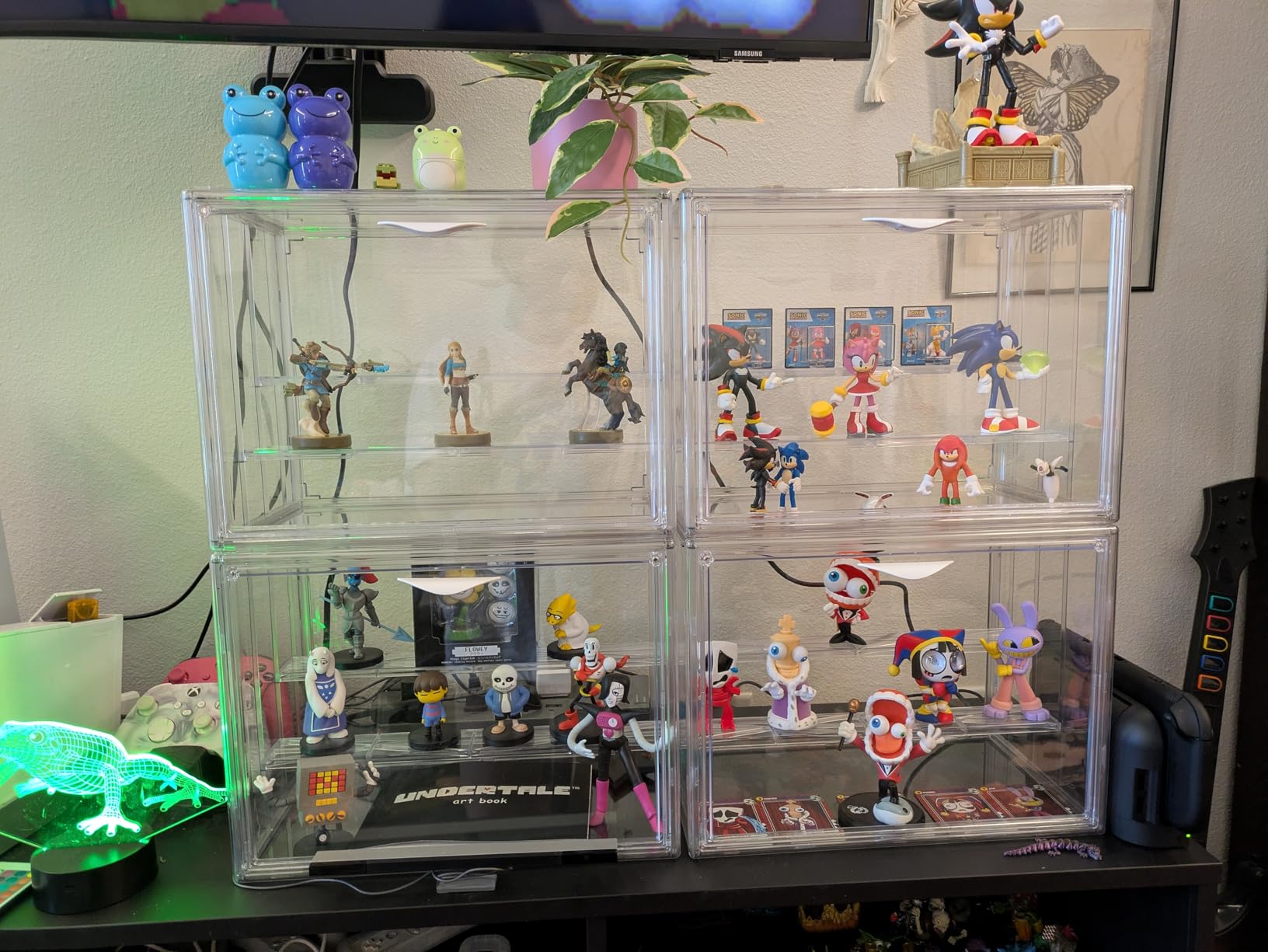 LXLXXL Acrylic Display Case for Collectibles 3 Layer Adjustable Figure Display Cases with Magnetic Door Clear Stackable Display Box for Figures Showcase 2Pack customer photo 2
