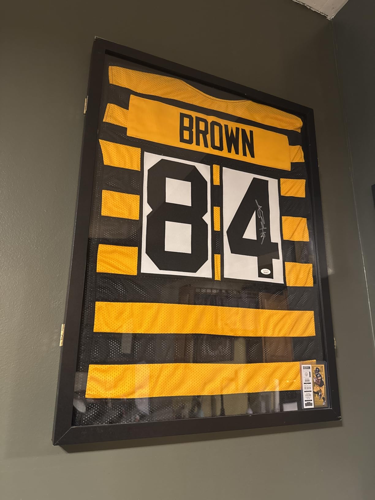 Jersey Wooden Frame Display Case -Shadow Box with 98% UV Protection Acrylic and Hanger for L or XL Baseball Basketball Football Hockey Sport Shirt and Uniform Gifts for Men (Black, 1 Pack) customer photo 2