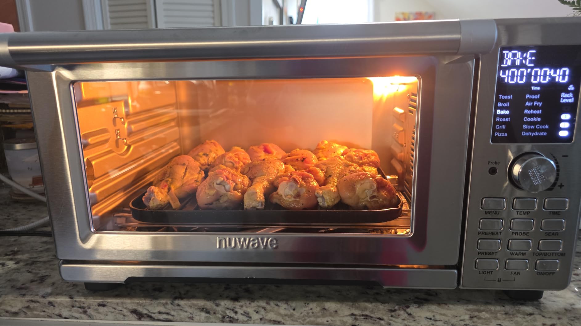 Nuwave Bravo XL Pro Air Fryer Toaster Oven w/Grill Combo, 2026 New System | Ultra-Fast Convection, 35% Crispier, 2X More Even, 142 Presets, 50-500F, Smarter Probe, PFAS Free, 30QT, Stainless Steel customer photo 1