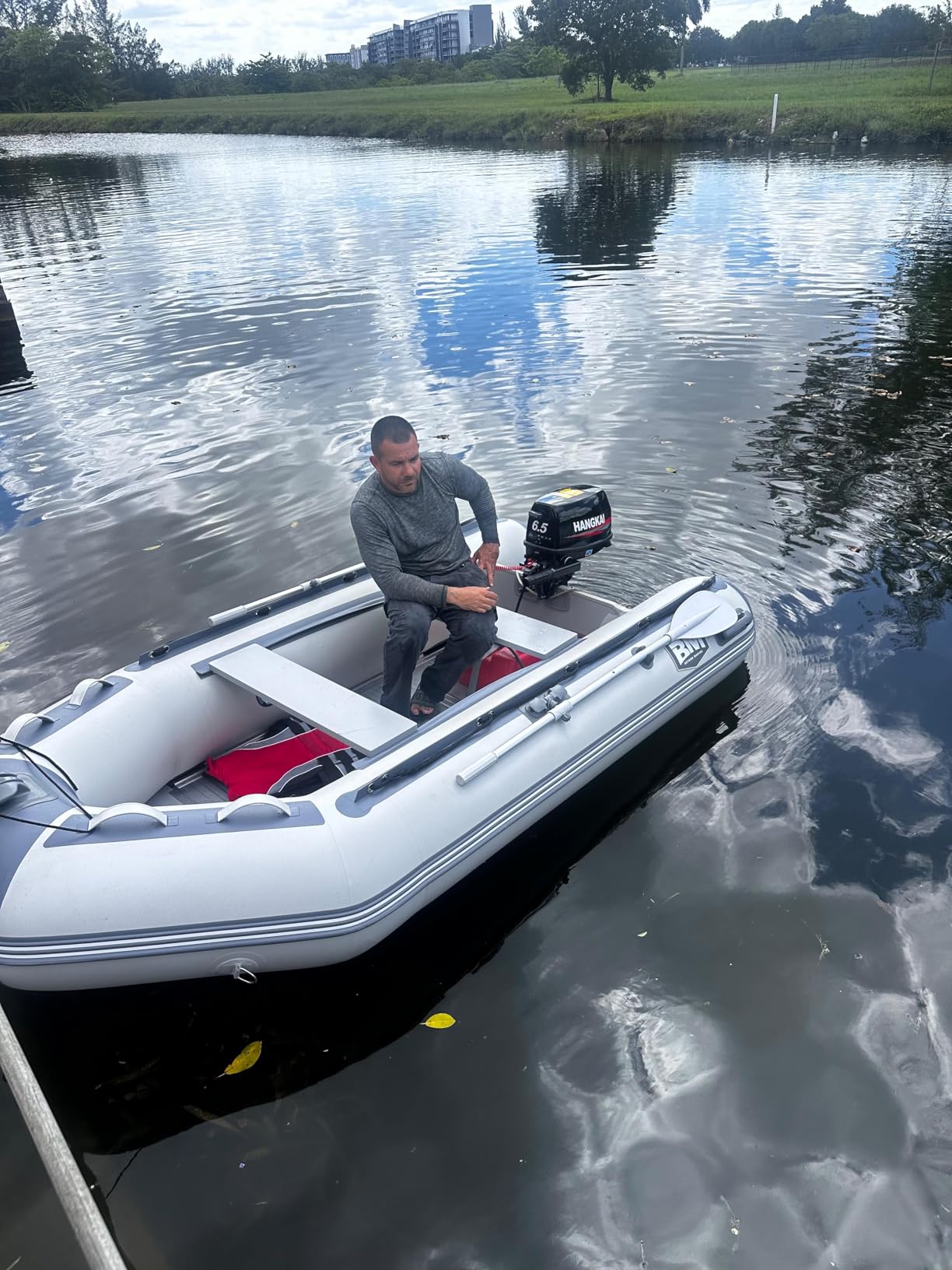 BEYOND MARINA USCG Approved Inflatable Dinghy Boat, 3-5 Person 1100D PVC Heavy Duty Inflatable Boat for Adults customer photo 1