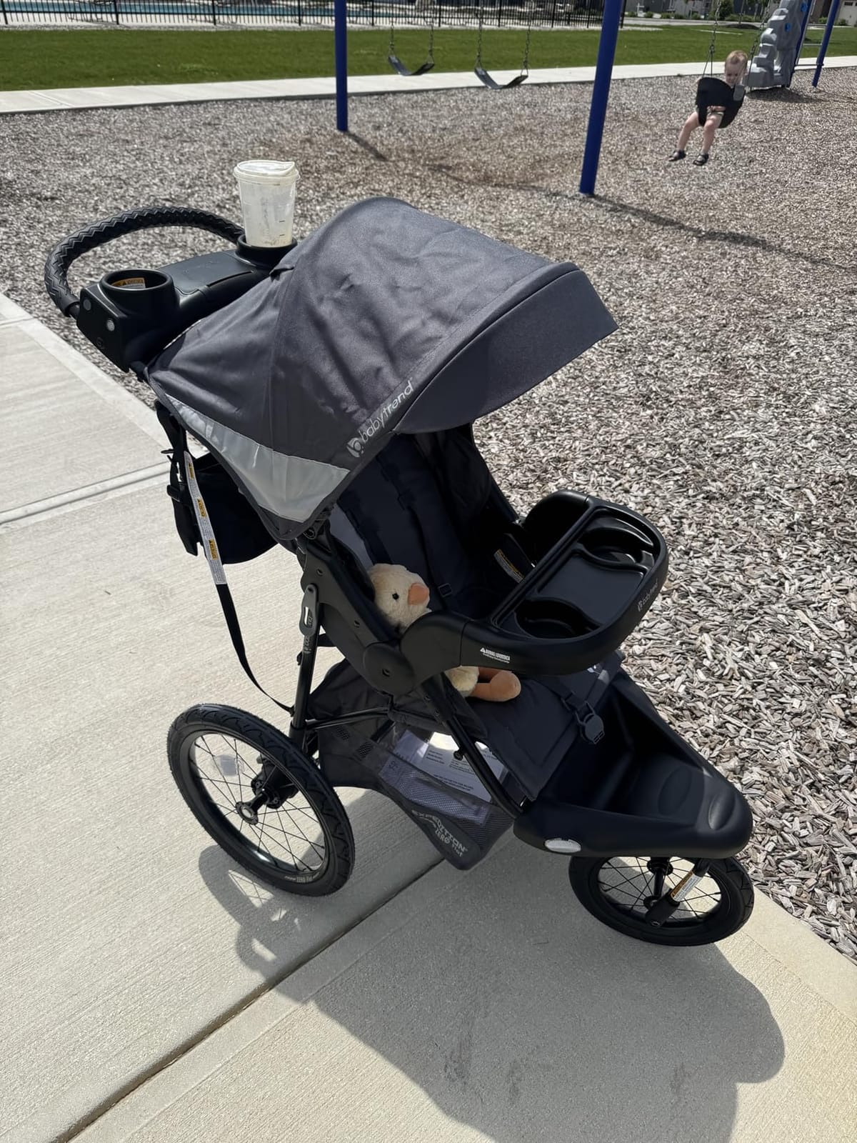 Baby Trend Expedition® Zero Flat Jogger with LED Lights, Dash Grey customer photo 2