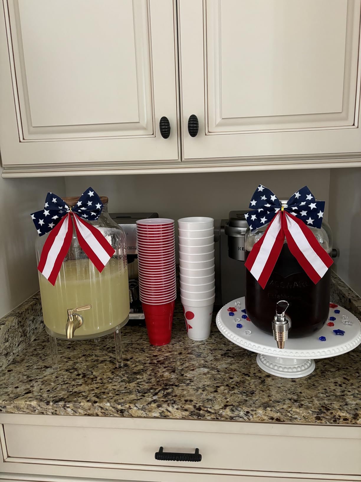 2Pcs Drink Dispenser Stand Only, Clear Acrylic Stands, Fit Max 7.87 Inch Diameter of Glass Drink Dispenser Stand, Water Dispenser Stand for Parties and Events, Cake Stand, Beverage Dispenser Stand customer photo 2