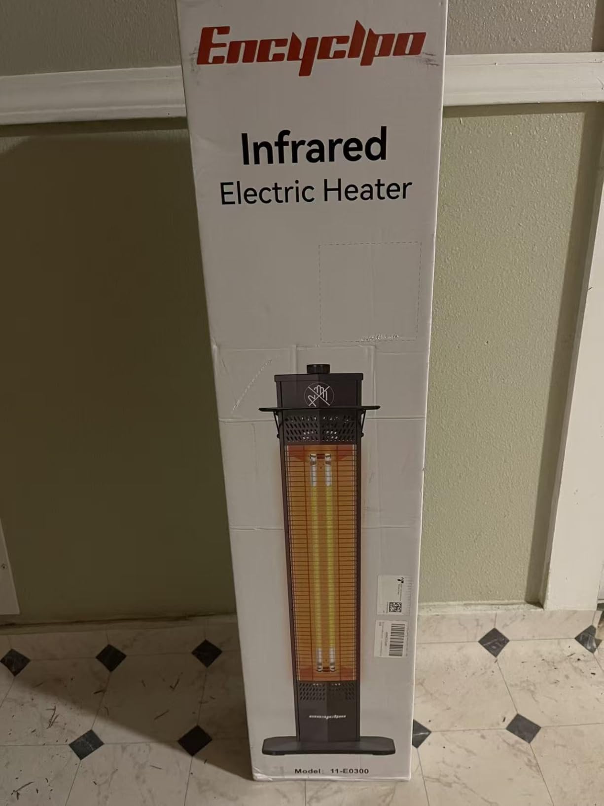 Encyclpo Patio Heater for Outdoor Use,1500W Infrared, 36 in Portable Tower Heater, 3 Levels, IPX5 Waterproof, Tip-Over&Overheat Protection for Garage, Indoor, Large Room, Backyard, Home customer photo 1