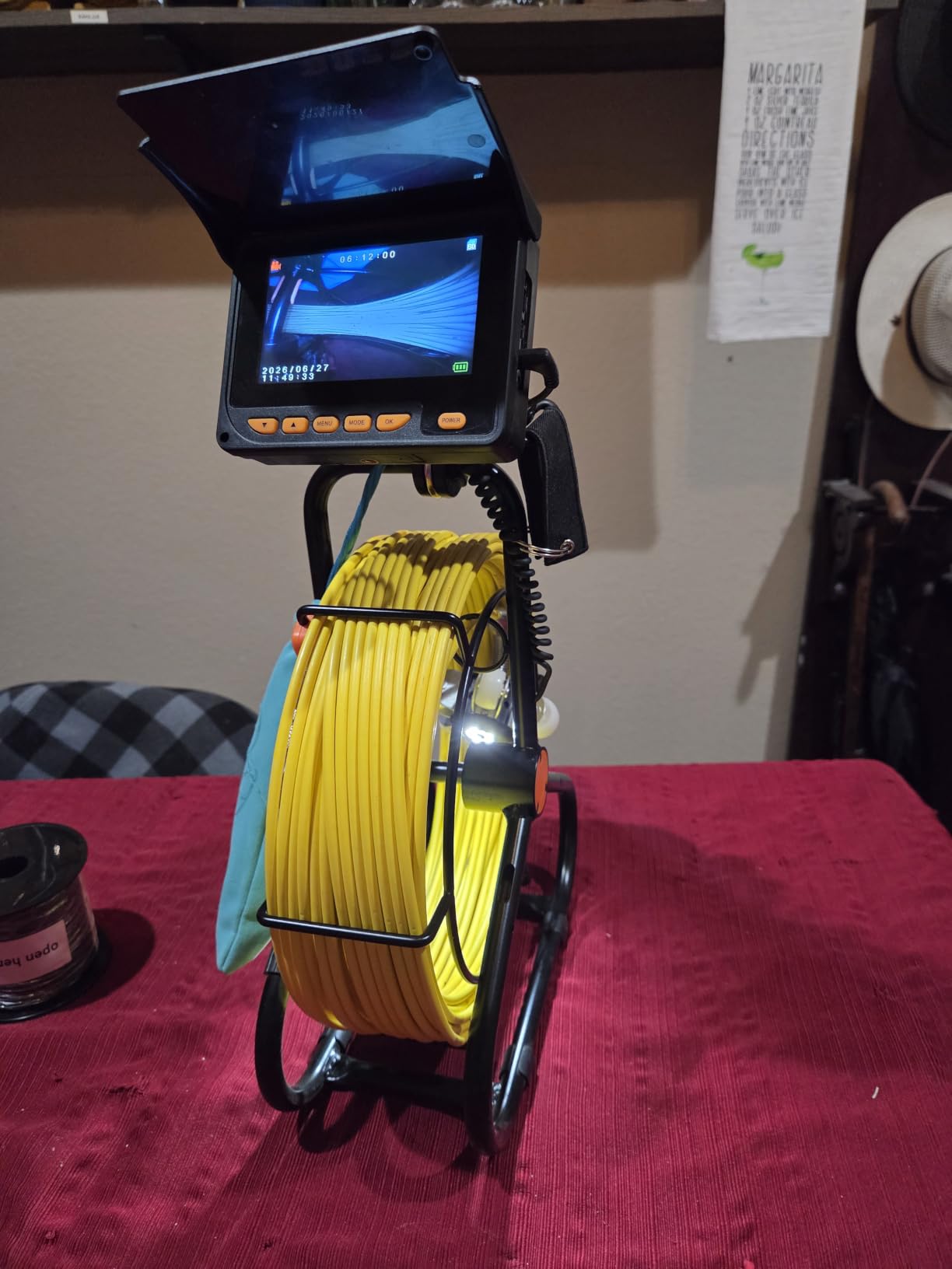 Sewer Camera 200FT,8500mAH 32GB HD JQKJCAM Duct Drain Pipe Inspection Camera with 12 Light,4.3