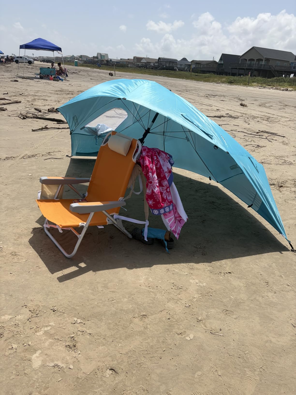 Sport-Brella Premiere UPF 50+ Umbrella Shelter with Patented Side Panels and Tilt Mechanism, Heavy-Duty 1.25 Inch Center Pole, Auger Anchor for Sand and Grass customer photo 2