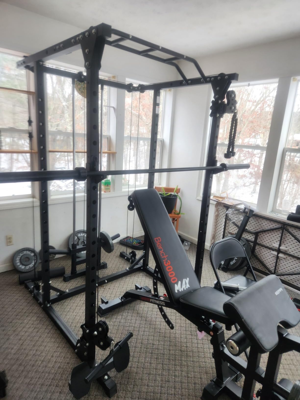 MAJOR FITNESS Drone1 Power Cage, All-in-One Home Gym with Cable Crossover, LAT Pulldown, Squat Rack & Landmine Attachment, Heavy-Duty Strength Training System for Home Gym customer photo 2