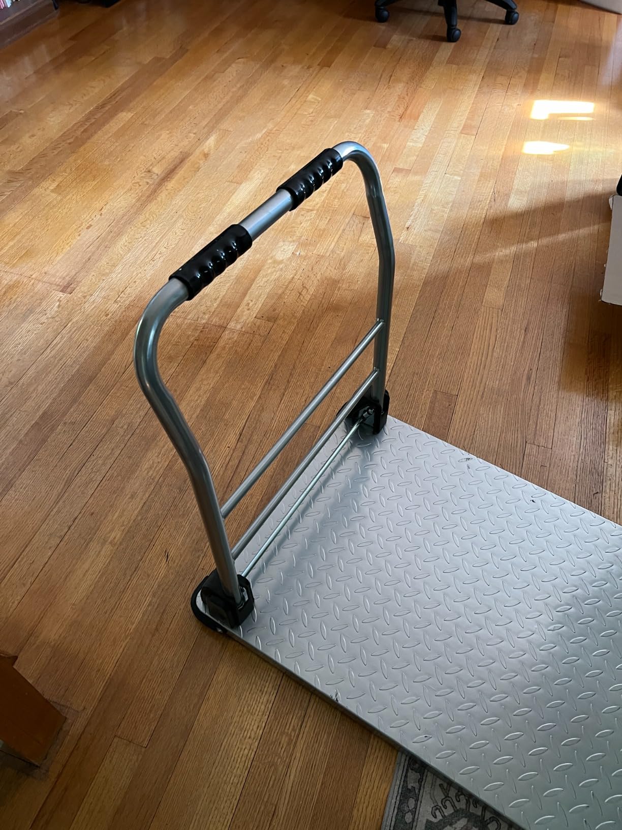 2200 lbs. Capacity Foldable Push Cart Dolly | Moving Platform Hand Truck | Heavy Duty Space Saving Collapsible | Swivel Flat Bed Wagon - Furniture Luggage Lifting customer photo 2