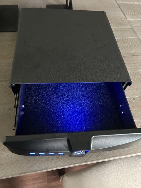 Drawer Safe with Super Biometric Finger Vein Recognition Lock for Two Pistols Storage Safe Quick Access with Biometric Fingerprint Under Desk Drawer Gun Safe for Home and Vehicle customer photo 1