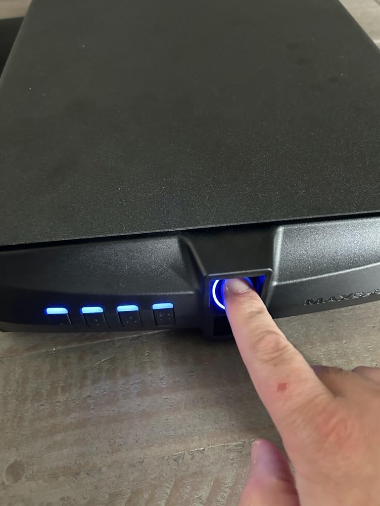 Drawer Safe with Super Biometric Finger Vein Recognition Lock for Two Pistols Storage Safe Quick Access with Biometric Fingerprint Under Desk Drawer Gun Safe for Home and Vehicle customer photo 2