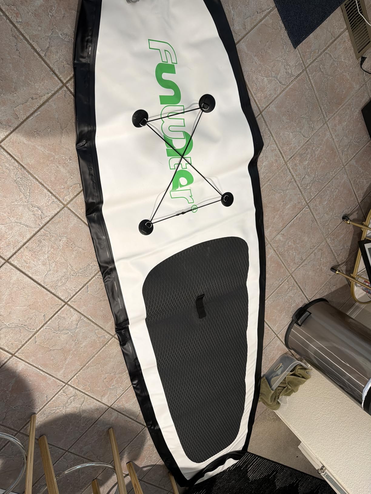 FunWater Inflatable Stand Up Paddle Board with Beginners SUP Accessories | 10'6'' SUP, Anti-Slip EVA Deck, Versatile Yoga/Big Fin Inflatable Paddle Boards for Adults & Youth of All Skill Levels customer photo 2