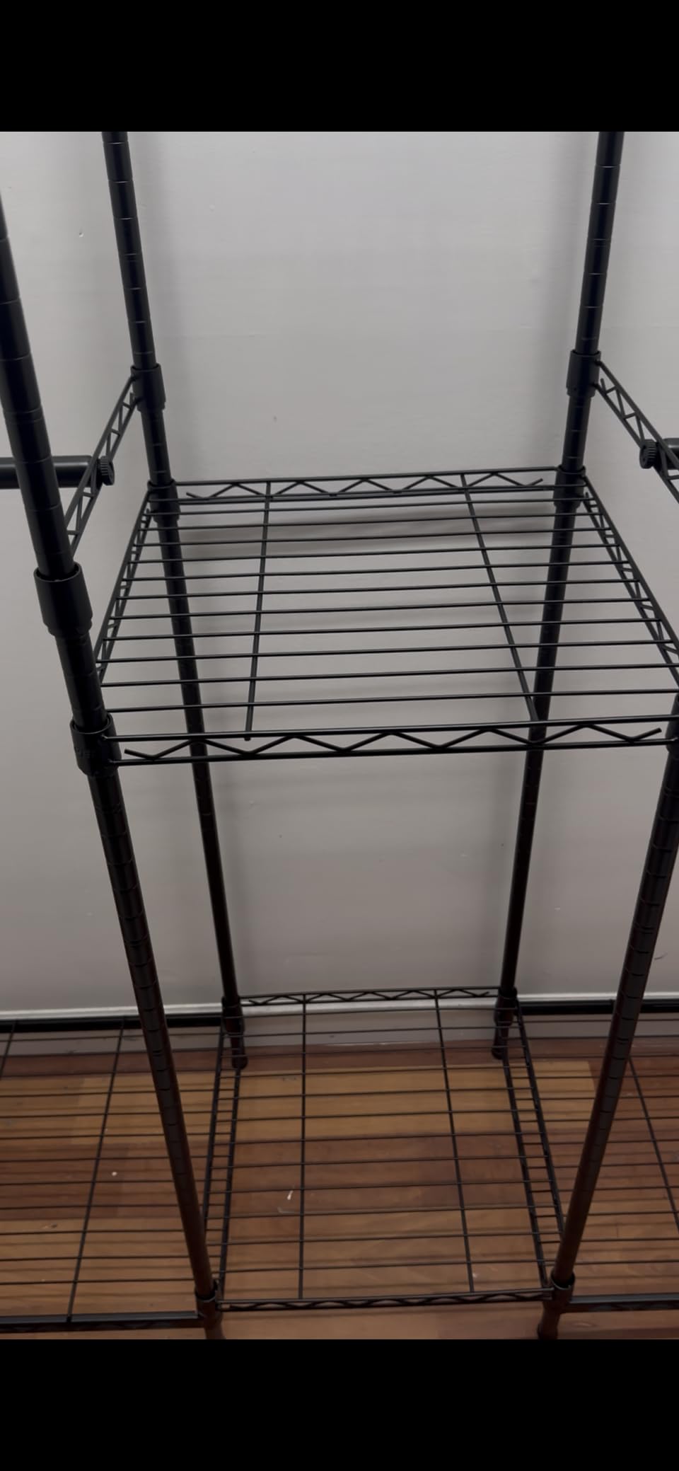 VIPEK X3 Expandable Heavy Duty Clothes Rack Closet Organizer System Black | Large Freestanding Clothing Rack with Adjustable Shelves and Hanger Rods from 5'2