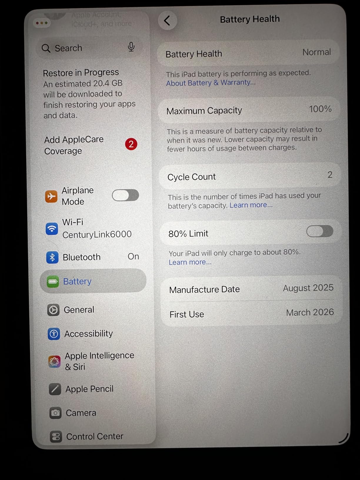 iPad mini (A17 Pro): Apple Intelligence, 8.3-inch Liquid Retina Display, 128GB, Wi-Fi 6E, 12MP Front/12MP Back Camera, Touch ID, All-Day Battery Life - Blue customer photo 1