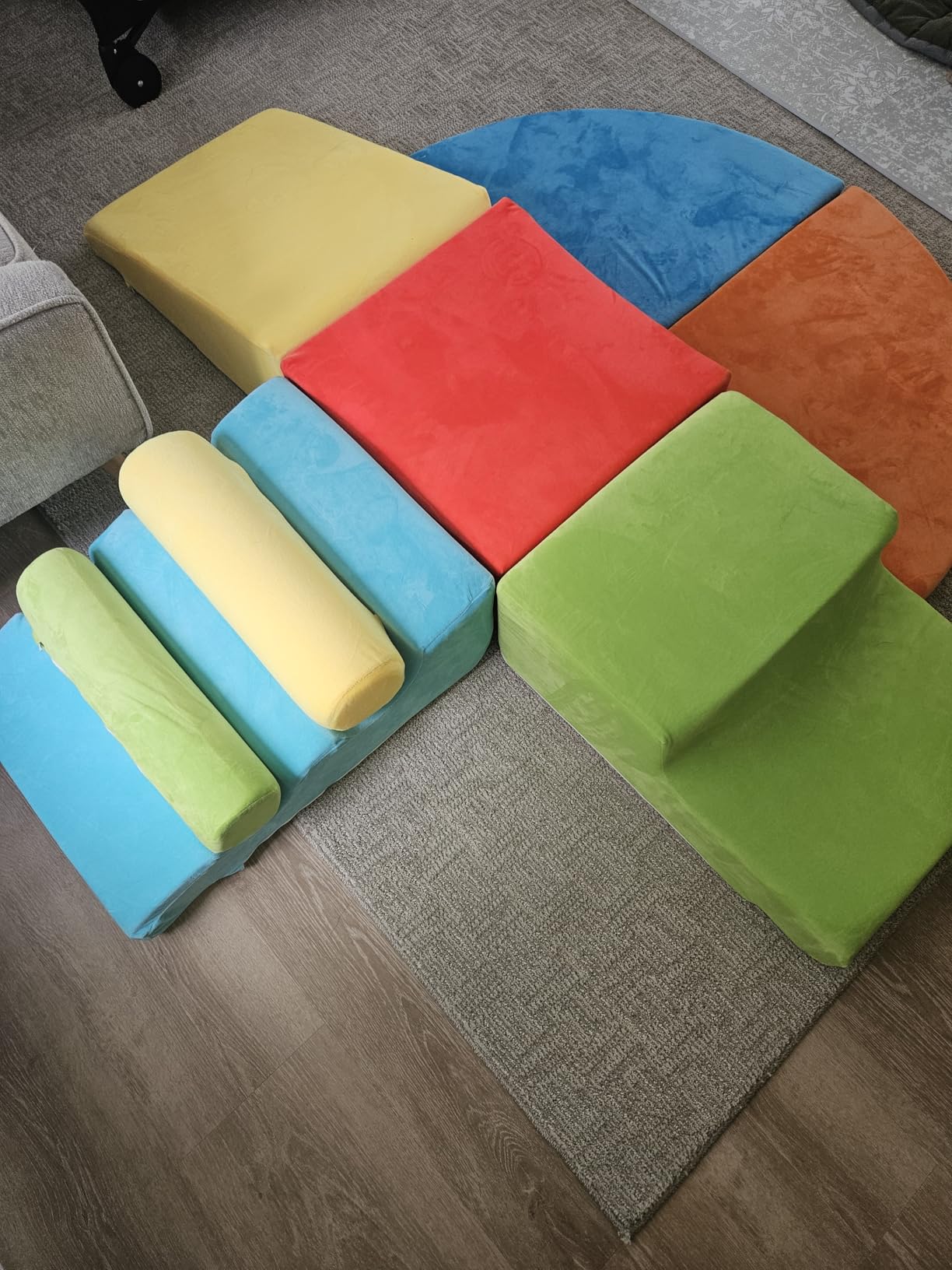 Twinkoo Foam Climbing Block Set for Toddlers, 8-Piece Soft Climbing Toy | Extra Large Foam Blocks, Washable Skin-Friendly Covers, ASTM F963-23, CPSIA, High-Density Foam, Hidden Zippers, Gift for Kids customer photo 2