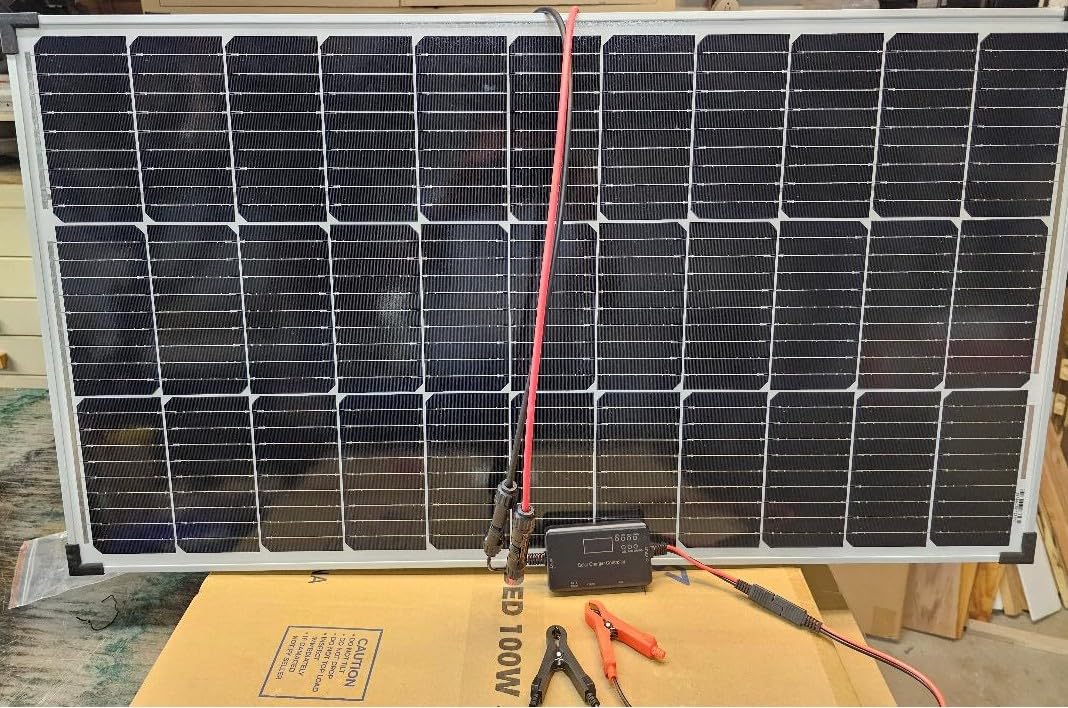 Voltset 100W 12V Solar Panel Kit with 20A Smart Charge Controller | Waterproof, Digital Voltage Display, Smart Safety Protections, for RV Boat Marine Trailer Camper Rooftop Farm Off-Grid customer photo 2