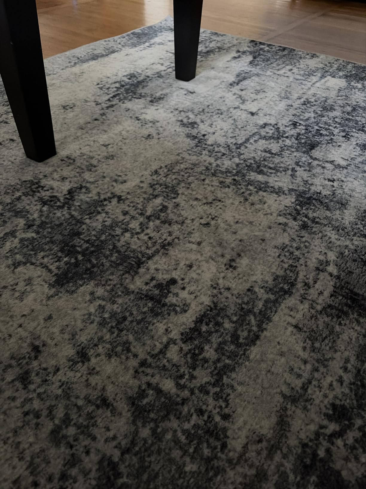 Aelenmu Runner Rugs for Hallways Kitchen 2.6x8 Non Slip Washable Blue Grey | Modern Abstract, Non-Slip Backing, Soft, Low-Pile, Foldable, Water Repellent, Pet Proof, Non-Shedding, Indoor customer photo 2
