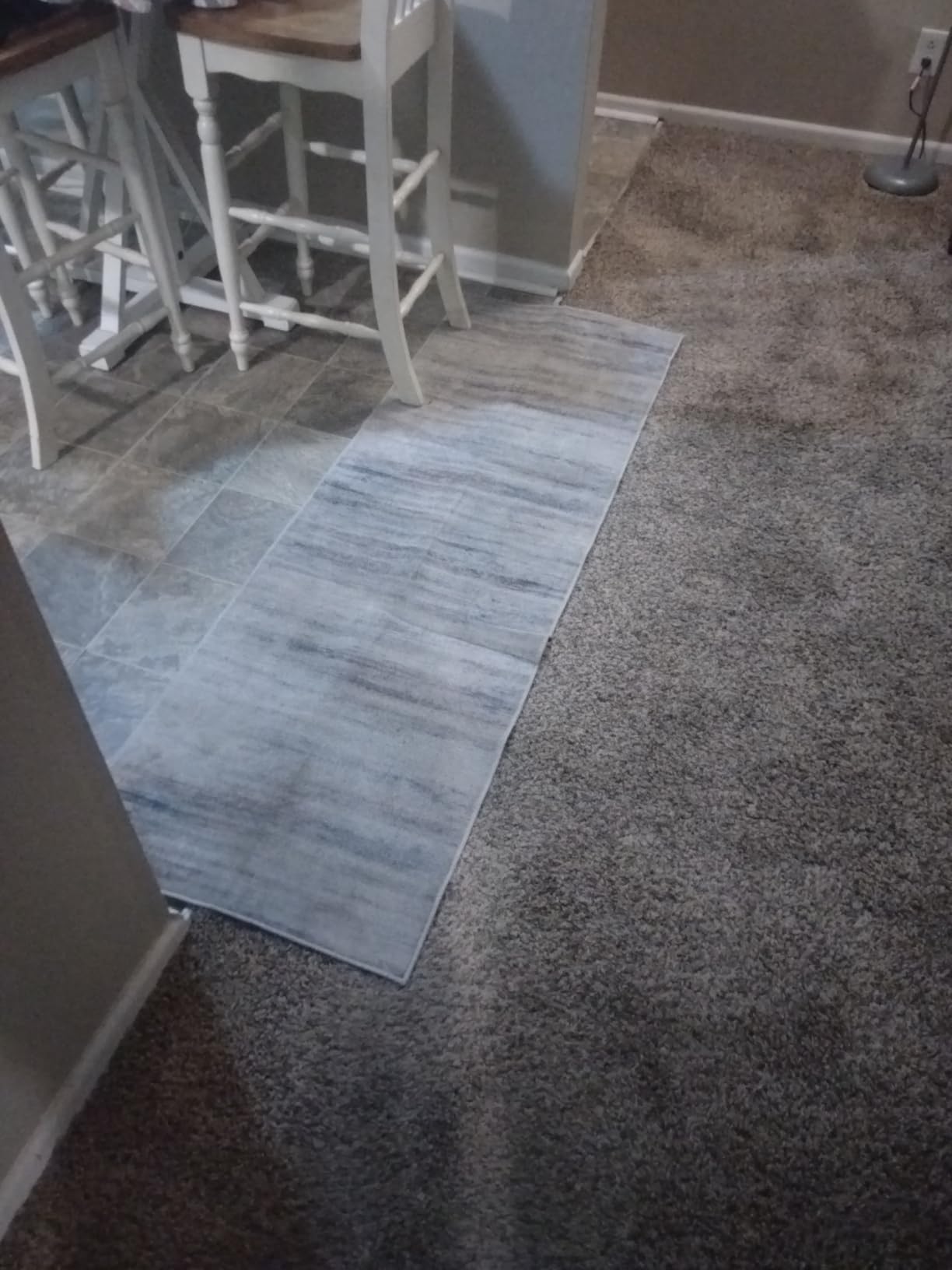 Washable Kitchen Runner Rug for Family: Easy-to-Clean Runners for Hallway Entryway Bedroom - Stain and Water Resistant Rugs with Non-Slip Backing - Soft Low-Pile Carpet 2x6 Beige Grey customer photo 1