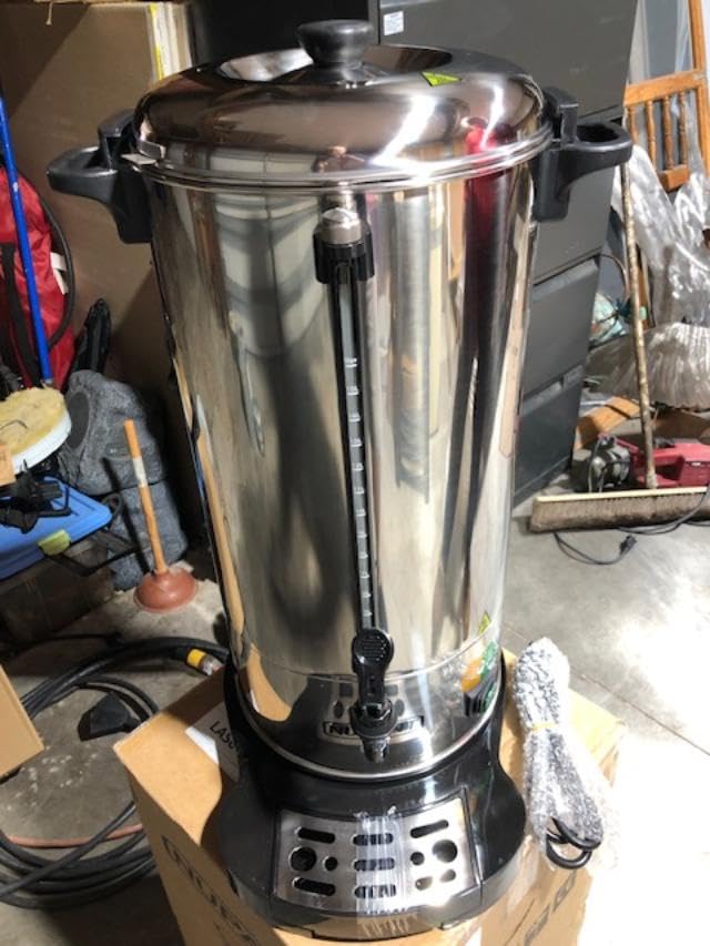 NUPANT Commercial Coffee Urn 100 Cup/15L Coffee Dispenser with Upgraded Percolator, 304 Stainless Steel Hot Water Urn Beverage Dispenser with Keep Warm Mode, Large Coffee Maker for Catering Party customer photo 2